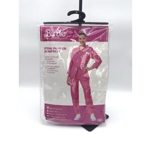 Barbie The Movie Adult Pink Power Jumpsuit XL 16-18 Spirit Halloween Costume EUC